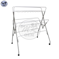 MR OEM Wing Hanger Metal Heavy Duty Foldable Cloth Laundry Dryer Rack with wheels/ Ampaian Pakaian P