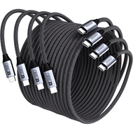 "BENFEI USB-C Cable 60W Fast Charging Set of 4 (1M x 2 + 2M x 2 Black) Nylon braid for high durabili