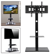 Universal Adjustable TV Stand with Two Shelves &amp; Free Cable for Most 32-65 Inch TV  Samsung Phillips TV Perfect Suitable for Classroom Meeting Rooms