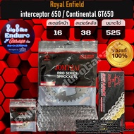 X-Ring Chain Sprocket Set (525) Royal Enfield interceptor 650 Continental GT650-Jomthai 100% Authent