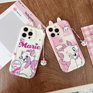 HX| For iPhone 6 6s 7 8 Plus X XR Xs Max 11 12 13 mini 14 15 16 Pro Max SE 2020 Marie cat and bell s