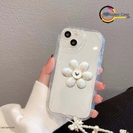 GC111 3D FLOWER CASE SOFTCASE FOR iphone 6+ 7 7+ 8 8+ X XS XR 11 12 13 14 15 PRO PROMAX PEARL RIBBON