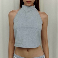 Jardin Top - เสื้อกล้ามคล้องคอเปิดหลัง