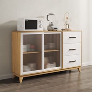 120cm濶 淺木色配白色北歐餐邊櫃 儲物櫃 家用酒櫃 茶水櫃 現代簡約玄關櫃