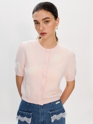 Pomelo. x Janesuda เสื้อถักลายดอกไม้ / Pomelo. x Janesuda Floral Knit Top