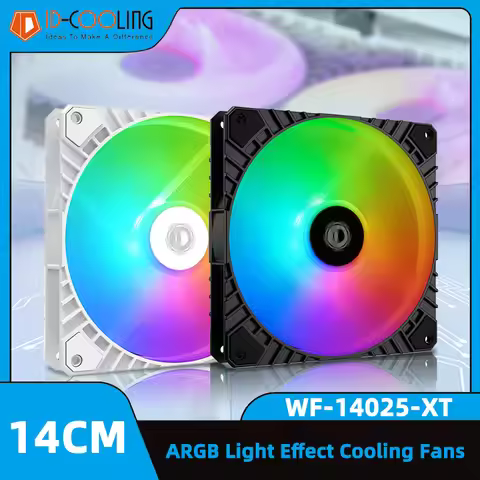 ID-COOLING 14CM PC Case Fan 140mm 5V ARGB Low Profile Fan 4PIN PWM High Performance Mute CPU Cooling