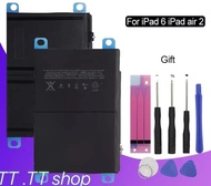 แบตเตอรี่ แท้ iPad 6 / iPad Air 2 A1566 A1567 A1547 7340mAh พร้อมชุดถอด+แผ่นกาวติดแบต ร้าน TT.TT sho
