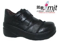 Zobr路豹 純手工製造 牛皮厚底休閒氣墊鞋 高底台 NO:2237 顏色:黑色