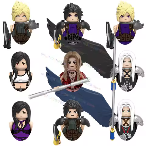 HOT FF Animation Series Boys Girls toys mini Action Figures Creative Decoration Building Blocks Acce