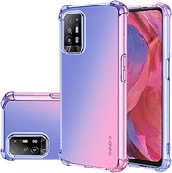 Gufuwo Case for Oppo A94 5G/Oppo A95 5G/Reno 5Z/Oppo F19 Pro Plus Cute Case Girls Women, Gradient Slim Anti Scratch Soft TPU Phone Cover Shockproof Protective Case for Oppo A95 5G (Blue/Pink)