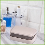 Soap Dish with Lid Double Layers Soap Dish Space Saving Double Layer Container for Shower Travel Cam