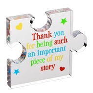 Thank You Puzzle Acrylic Decoration Teacher Appreciation Gift Home Office Desktop Colorful Letter Ji