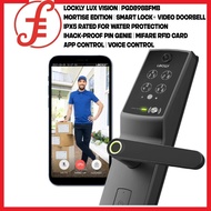 Lockly Lux Vision | PGD898BFMB | Mortise Edition | Smart lock+ Video Doorbell | IPX5 rated for water protection | IHACK-
