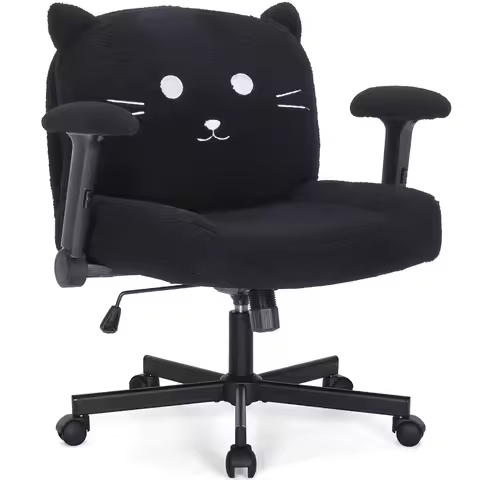 Criss Cross Chair with Wheels and Arms, Cross Legged Office Chair with Wide Seat, Adjustable Cute Co