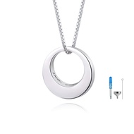 Sterling Silver Circle of Life Eternity Memorial Urn Necklace Always with me Cremation Jewelry Penda