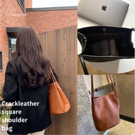 [File Book Tablet ok] Ultra Light Cracked Leather Square Sole Shoulder bag 2 Colors 98doci