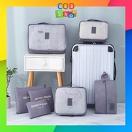 - H6043 Travel Organizer Bag 7 In 1 / Storage Bag 7 In 1 / Travel Luggage Organizer Set / Travel Org