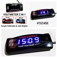 FREE SHIPPING BATTERY VOLT METER VOLT METER 2 IN 1 WATERPROOF DIGITAL BATTERY MEASURING TOOL FREE SH