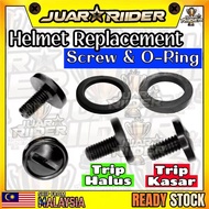 Helmet Screw & O-Ring Trip Kasar Halus XDOT G518 LASER Ranger MVSTAR MV Sport LTD Advent KHI SGV CRU