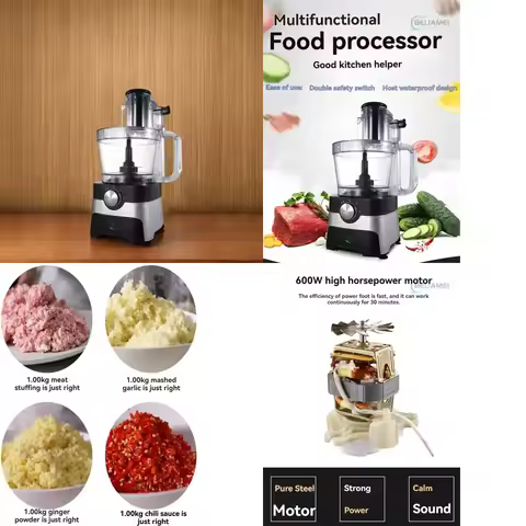 JS-601 Electric Commercial Vegetable Chopper Garlic Ginger Paste Chili Peanut Grinder