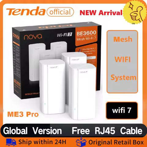Tenda BE3600 WiFi7 Mesh System ME3 Pro Wireless Router Dual-Band WAN LAN Wi-Fi7 Mesh Wifi Range Exte
