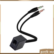 [PerfkMY] Professional RJ9 4P4C Female to 3.5mm Male Adapter Cable 35cm Converter