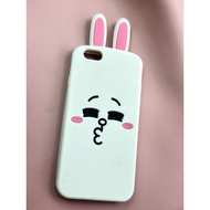 IP 6 Soft Silicone Phone Case White Square Shape Rabbit Second Hand