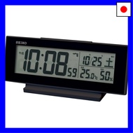 [From Japan] Seiko Clock Alarm Clock, Always-On, Radio-Controlled, Digital, Calendar, Temperature, H