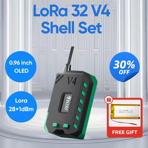 Heltec WiFi LoRa 32 V4 with OLED Display 27dBm ESP32-S3 SX1262 WIth 3000mah Battery Casing Kit for M