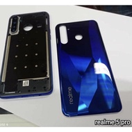 Back Casing Housing Casing + Bezel Bone Realme 5 Pro Original - Blue