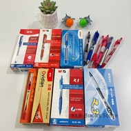 Box of 12c Water Pens M&G Many Codes 02376/1111/13671/... Nib 0.5/0.7/1.00mm Various Colors, Smooth 