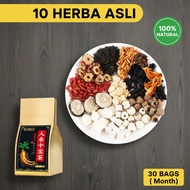 Teh Ginseng 10 Herba (Original) Ubat Kuat Lelaki Tenaga Batin Cuci Buah Pinggang Maca Tea Murah Vira