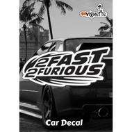 2 Fast 2 Furious reflective Car Bumper Sticker Decal