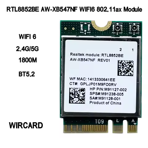 Wifi 6 AW-XB547NF RTL8852BE Network Card 1800Mbps BT5.2 Dual Band Wireless Wi-Fi Adapter 802.11ax 2.