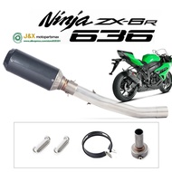 Slip On For Kawasaki ZX-6R ZX6R ZX 6R Ninja ZX636 2008-2019 Motorcycle Exhaust Full System Middle Li