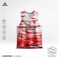 Eifrtn Singlet T-Shirt Lekbong Running Indonesian National Team Pasi Athlete Athlete Athlete Men Uni