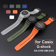 16mm Rubber Watch Strap for G-shock GA-2100 GM-2100 Watch Band Quick Release Diving Sport Wristband 