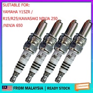 YAMAHA Y15ZR /R15/R25/KAWASAKI NINJA 250/NINJA 650] NG Laser Iridium Spark Plug - CR8EIX (4218)