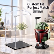 Acrylic Display Case for Lego 75277 Boba Fett Helmet Collector Helmet Case Dustproof Protection