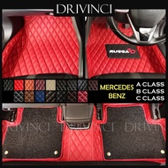 Mercedes Benz A Class B Class C class 6D Car Mat Carpet Custom Luxury Floor Mat Leather Rugga6D