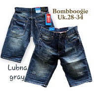 CELANA PENDEK JEANS PRIA TERBARU BOMBBOGIE seri RAW 2705//JEANS DENIM NON STRECTH// JEANS PENDEK BOM