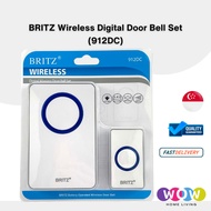 BRITZ Wireless Doorbell Set 912DC Transmitter Receiver 100M HDB BTO CONDO LANDED Door Bell