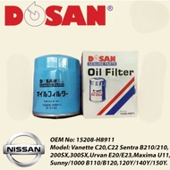 DOSAN NISSAN C22,SUNNY,SENTRA B11 OIL FILTER 15208-H8911