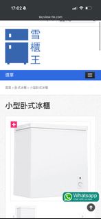 Skyview Small Chest Freezer - White 小型冰櫃 