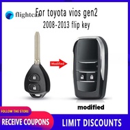 FT for Toyota Vios Gen 2 Avanza 2008 2009 2010 2011 2012 flip key accessories car remote shell repla