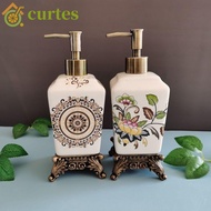 CURTES Ceramic Soap Dispenser, Ceramic Vintage Vintage Lotion Bottle, Lotion Holder European Style Creative Shampoo Shampoo Bottles Kitchen