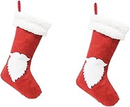 9.44*17.7*10.6inch Christmas Socks, Red Santa Socks, Cute Santa Claus Gift Bags, Suitable for Decora