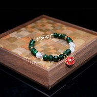 【深雪椿花/Yuki Tsubaki】絕美和風鐵龍生配白水晶手鍊 | 天然石