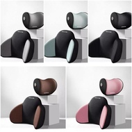 Bộ Tựa Đầu Tựa Lưng AWESOME Cao Su Non Nguyên Khối - Gối Tựa Đầu Tựa Lưng Trên Ô Tô Vỏ Bọc Vải Cotto