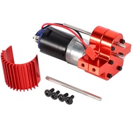 370 Brushed Motor+Alloy Heat Sink Gear Box Set with Steel Gears for WPL Henglong C14 C24 B14 B24 B16